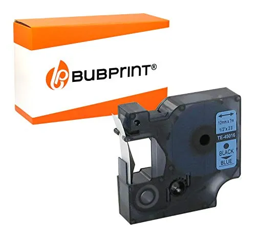Bubprint 45016 S0720560 Schriftband Schwarz auf Blau
