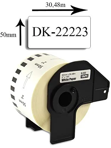 Bubprint DK-22223 Etikettenrolle 50mm x 30,48m kompatibel