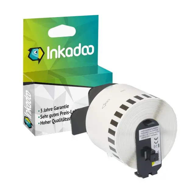 Inkadoo DK-44605 Etiketten gelb kompatibel