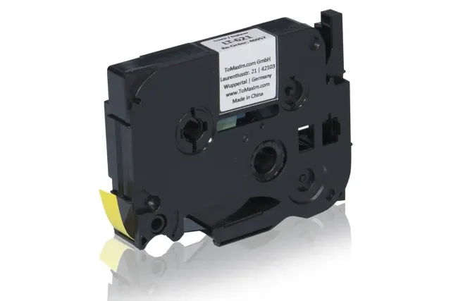 Inkadoo TZE621 Farbband schwarz auf Laminat kompatibel