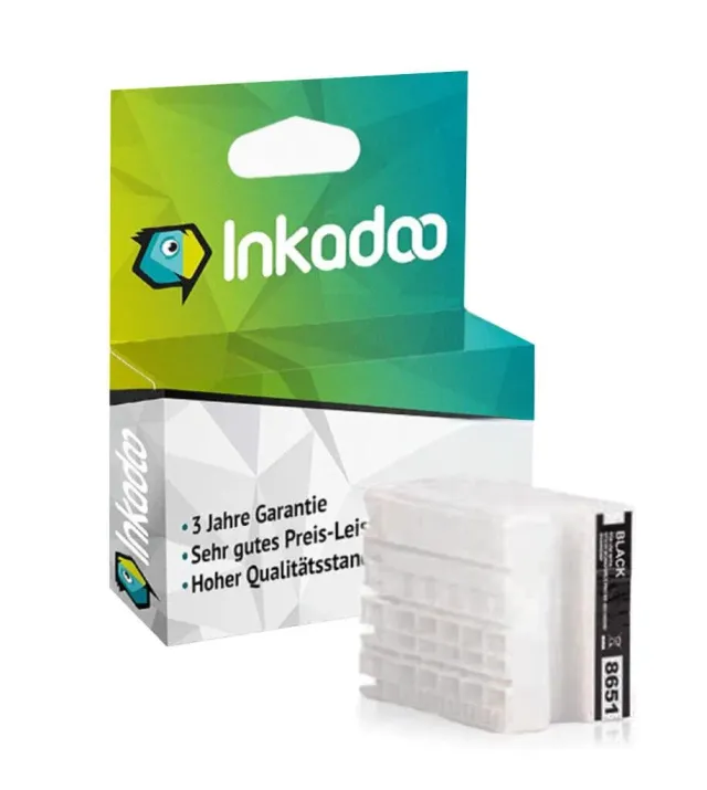 Inkadoo T8651 C13T865140 Tintenpatrone Schwarz 8.000 Seiten