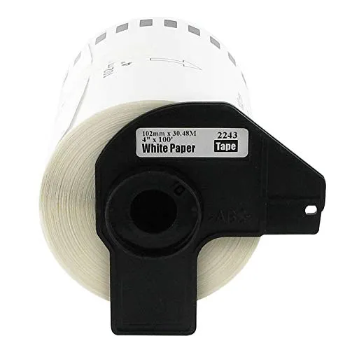 Bubprint DK-22243 Etikettenrolle weiß 102mm x 30,48m kompatibel