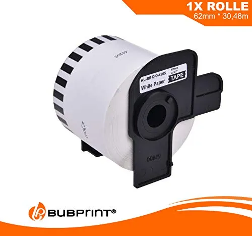 Bubprint DK-44205 DK44205 Etikettenrolle 62mm weiß